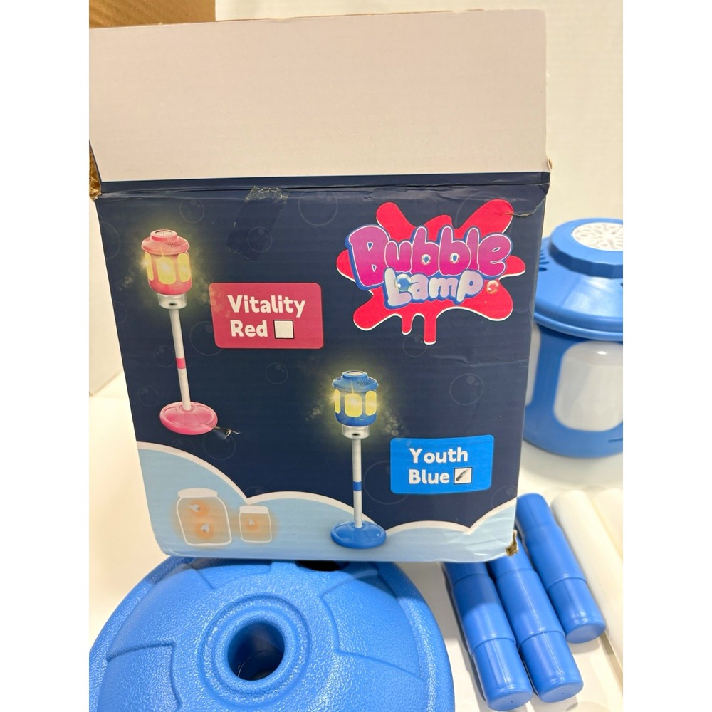 Bubble Lamp Youth Blue Light-Up Bubble Machine Toy Age 4-7 KY788-1